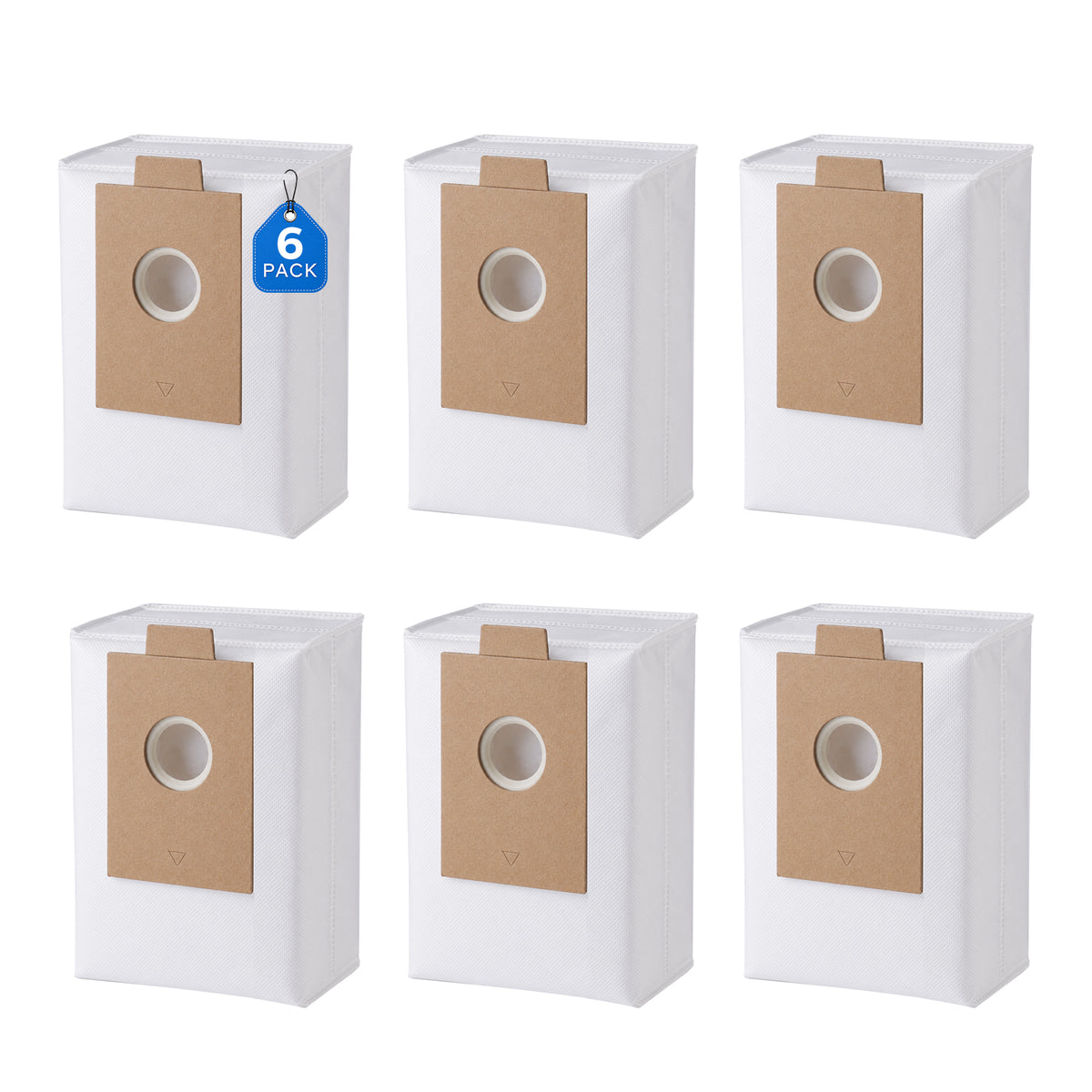 6 Pack Replacement Dust Bags for Vortex Cordless Vacuum Cleaner