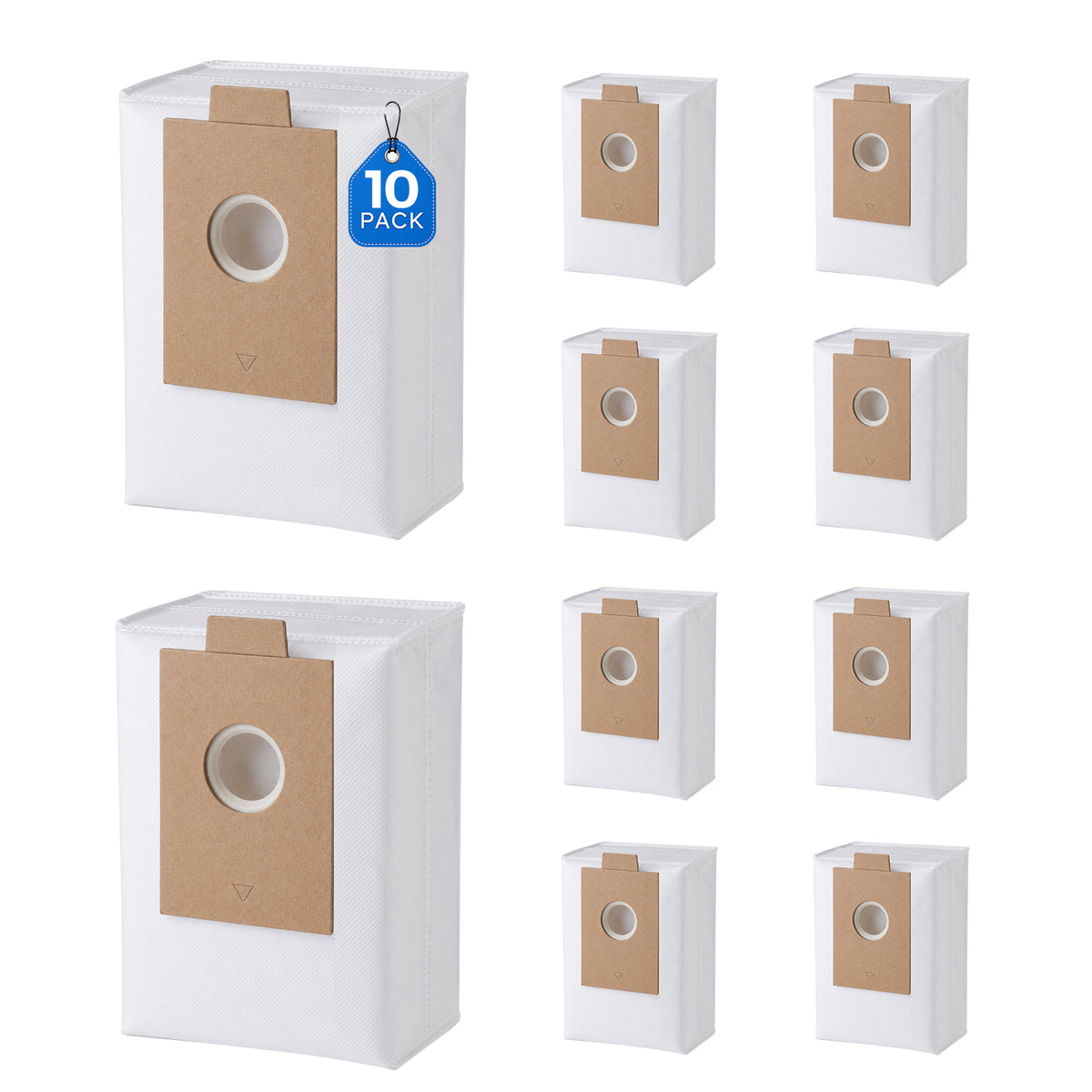10 Pack Replacement Dust Bags for Vortex Cordless Vacuum Cleaner